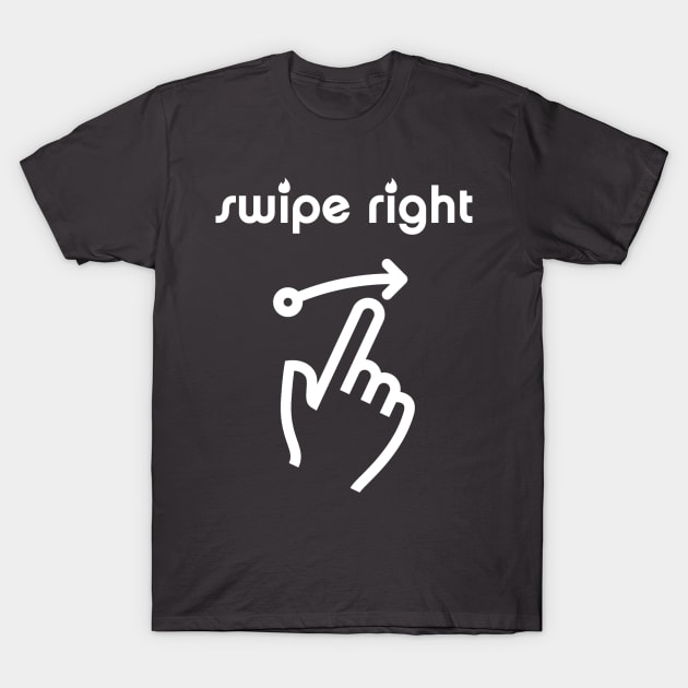 Swipe Right T-Shirt by woundedduck